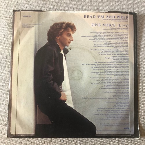 101 - Barry Manilow. Read ‘em and Weep / One voice live. ARIST 551
