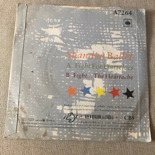 102 - Spandau Ballet. Site for ourselves / Fight the heartache. CBS A7264