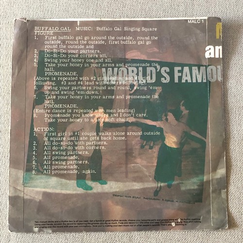 109 - Malcolm McLaren and the world’s famous supreme team. Buffalo gals. Single MALC 1