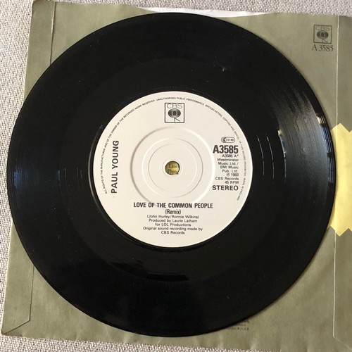 115 - Paul Young. Love of the common people / Behind your smile. Single CBS A3585