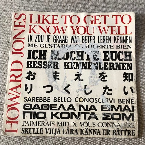 117 - Howard Jones. Like to get to know you well/ Bounce right back. single HOW5