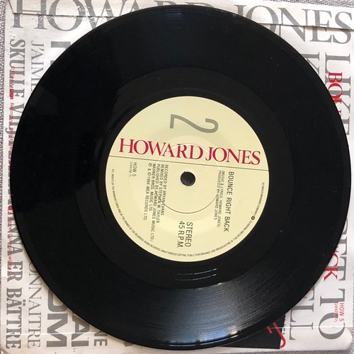 117 - Howard Jones. Like to get to know you well/ Bounce right back. single HOW5