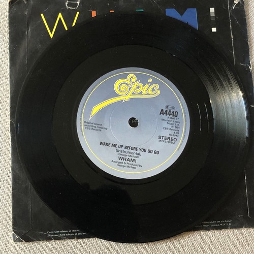 120 - Wham. Wake me up before you go-go/ Wake me up before you go-go instrumental. Single CBS A4440