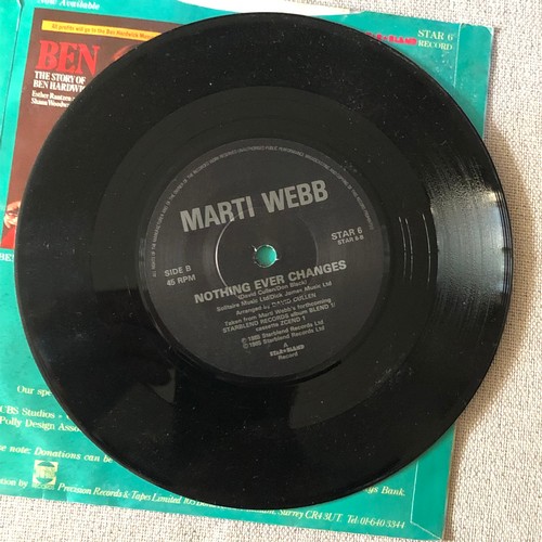 151 - Marti Webb. Ben / Nothing ever changes. Single. STAR6