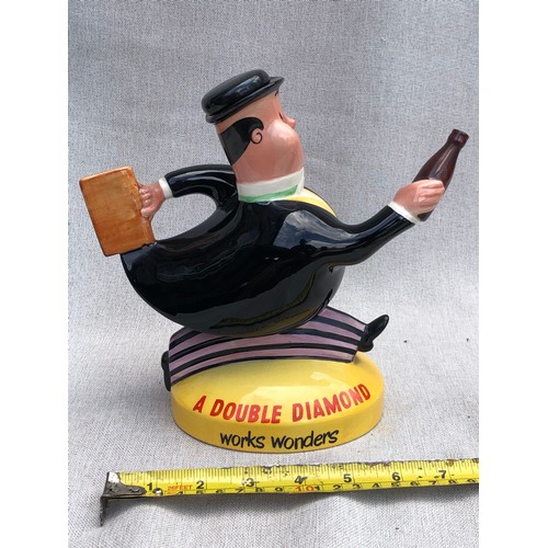1 - Double Diamond works wonders advertising figurine with small loss to hat by Beswick. Model No. 1517