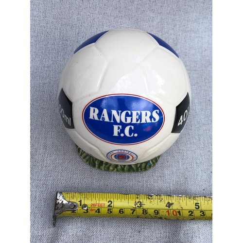 3 - Rangers football club Scotch whisky Football by Malvern ceramics.