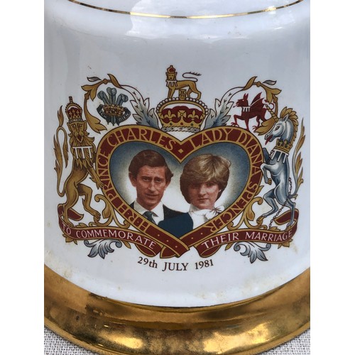 5 - Bell’s Scotch Whisky bell shaped decanter commemorating Charles and Diana by Wade.