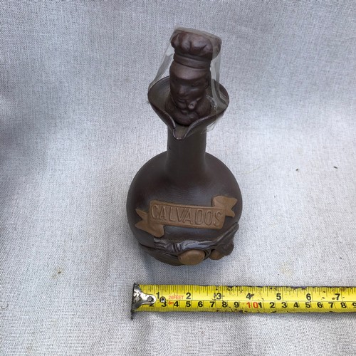 8 - Calvados bottle flask with stopper numbered 72.