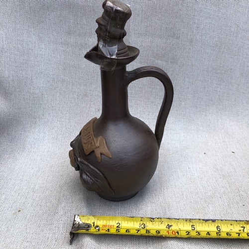 8 - Calvados bottle flask with stopper numbered 72.