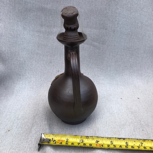 8 - Calvados bottle flask with stopper numbered 72.