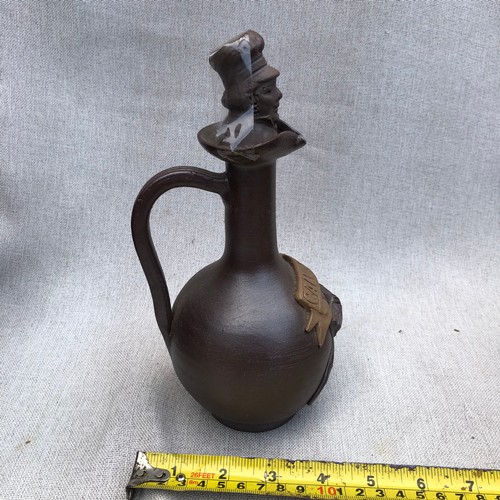 8 - Calvados bottle flask with stopper numbered 72.