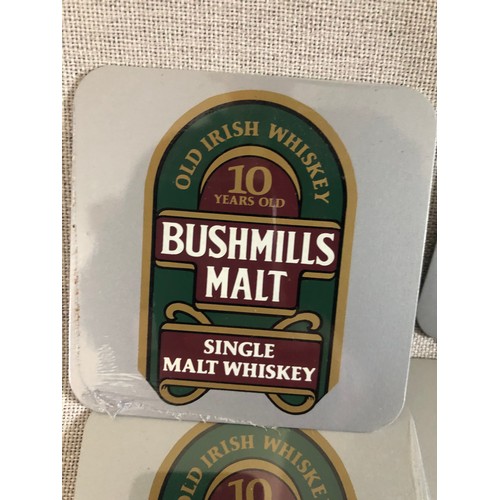 29 - 7 Bushmills Malt Copper beer mats new and sealed.