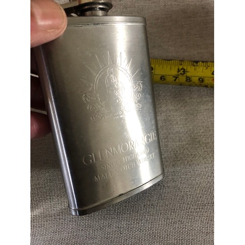 32 - Glenmorangie hip flask. Stainless steel