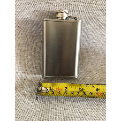 37 - Glenmorangie hip flask. Stainless steel