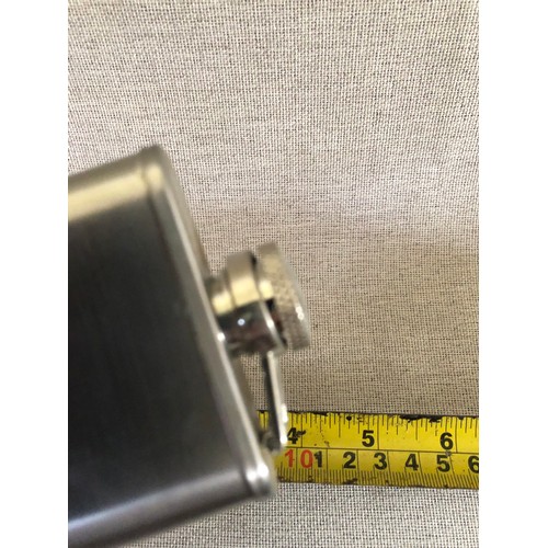 37 - Glenmorangie hip flask. Stainless steel