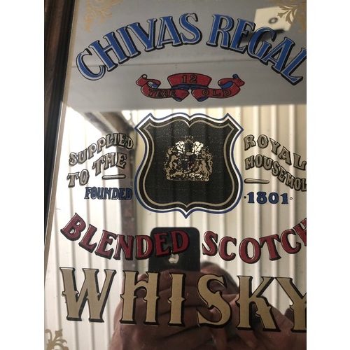 85 - Vintage Chivas Regal Whisky advertising mirror in frame