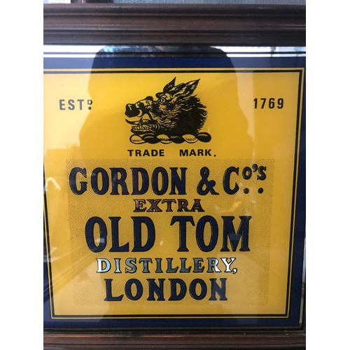 90 - Vintage Gordon & Co. advertising mirror in frame