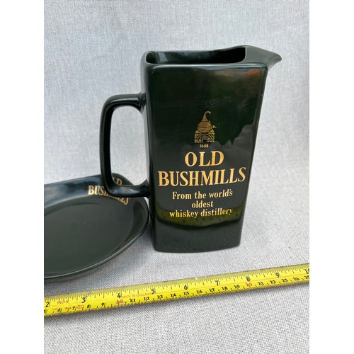 160 - Old Bushmills from the oldest whisket distillery Jug and ashtray by Wade