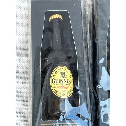 173 - 2 x Miniature Guinness bottles in boxes and packaging