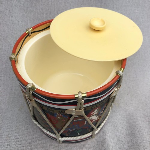 186 - Welsh guard plastic drum  ice bucket by regimental replicas.