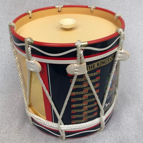 187 - Kings own Scottish Borderers Plastic Drum Ice bucket. By regimental replicas.