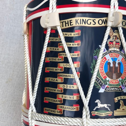 187 - Kings own Scottish Borderers Plastic Drum Ice bucket. By regimental replicas.