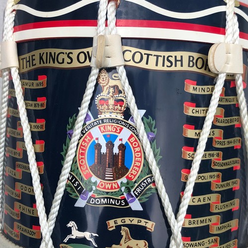 187 - Kings own Scottish Borderers Plastic Drum Ice bucket. By regimental replicas.