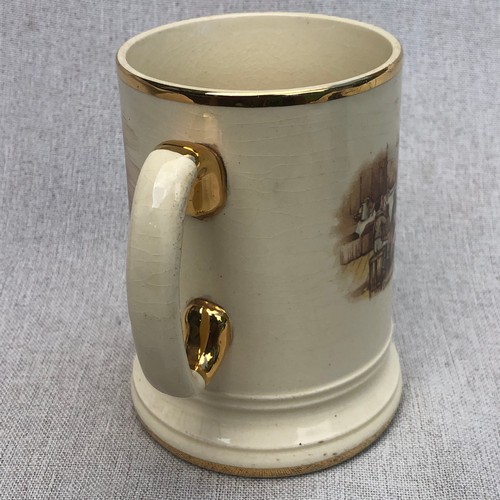 188 - Arthur wood tankard numbered 3752. Master Bates explains a point