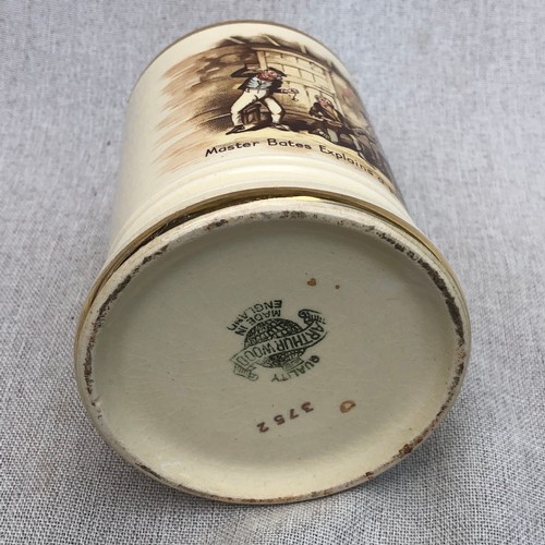 188 - Arthur wood tankard numbered 3752. Master Bates explains a point