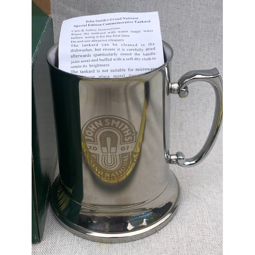 207 - John Smith’s metal tankard commemorating the Grand National 2007.