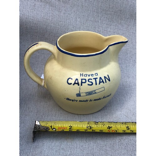 216 - Have a Capstan, they are made to make friends jug by Bovey Pottery.