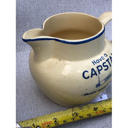 216 - Have a Capstan, they are made to make friends jug by Bovey Pottery.