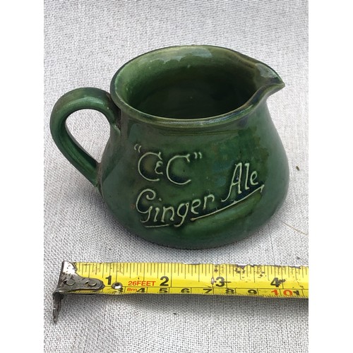 235 - C&C Cantrell & Cochrane's Ginger Ale green pottery jug.