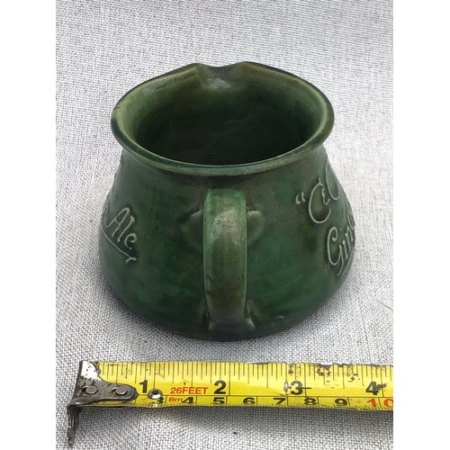 235 - C&C Cantrell & Cochrane's Ginger Ale green pottery jug.