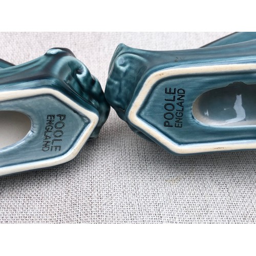 323 - Pair of small dolphins on waves by Poole pottery