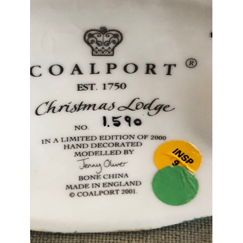 326 - Coalport Christmas Lodge. Limited edition No. 1590 of 2000 Modelled by Jenny Oliver.