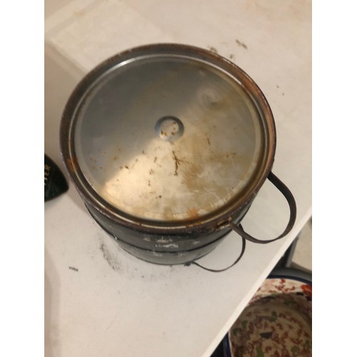 340 - Great Western Railways Grease bucket with brass plaque