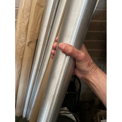 53 - MOD - 7 No. Aluminium pipes. 9' x 2-7/8