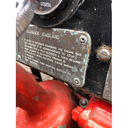 130 - MOD - Large water fire pump with Ford 4 cylinder diesel engine. Declared as mendable which seems rea... 