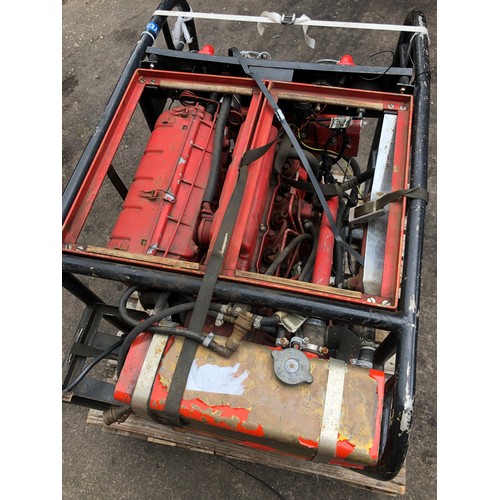 130 - MOD - Large water fire pump with Ford 4 cylinder diesel engine. Declared as mendable which seems rea... 