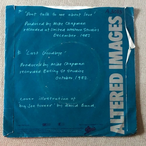 1940 - Altered Images. Don’t talk to me about/Last goodbye. Single Epic A3083