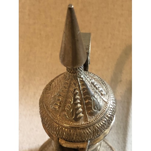 672 - OMANI Sterling Silver Islamic OMAN Persian Arabic DALLAH COFFEE TEA POT 21.5cm tall. Requires a silv... 