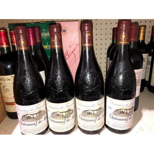 1075 - 4 bottles of 1995 Chateauneuf-du-Pape, Domaine de Farguerol, France. Stored in a temperature and hum... 