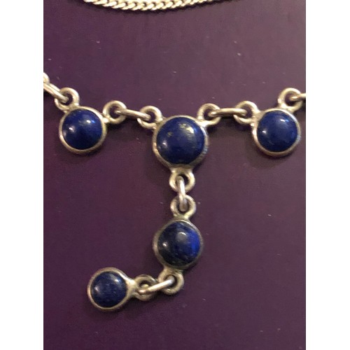 5 - Sterling silver and lapis Stone necklace