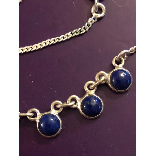 5 - Sterling silver and lapis Stone necklace