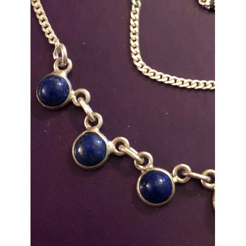 5 - Sterling silver and lapis Stone necklace