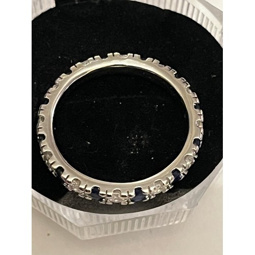 41 - S.925 Silver hallmarked full eternity ring