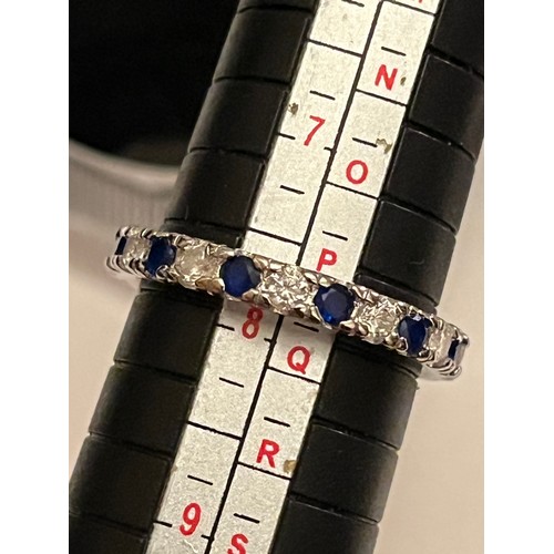 41 - S.925 Silver hallmarked full eternity ring