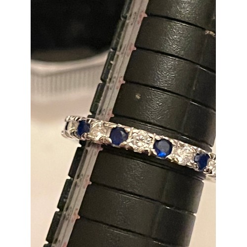 41 - S.925 Silver hallmarked full eternity ring