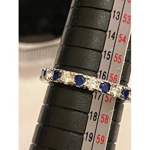 41 - S.925 Silver hallmarked full eternity ring